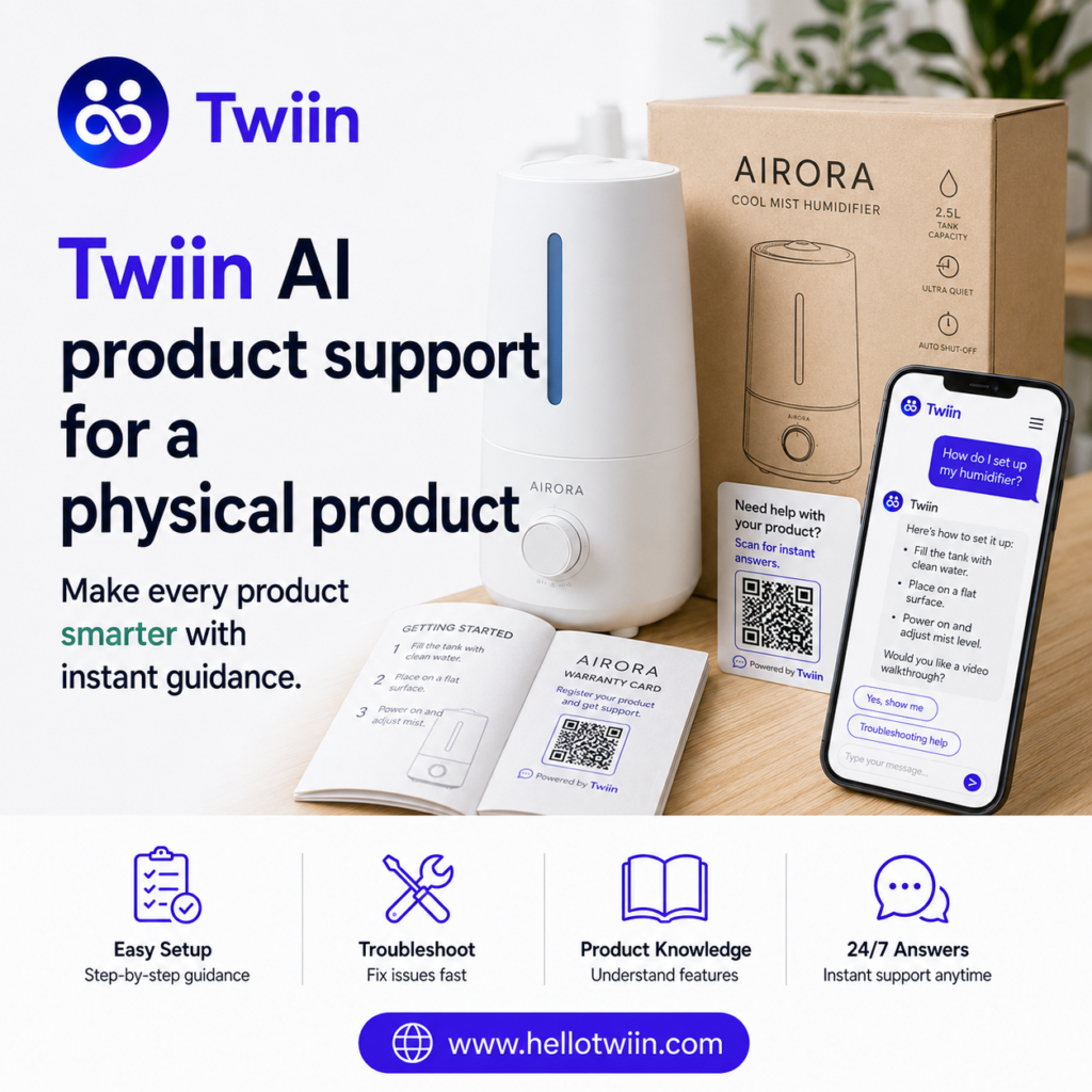 Twiin helping customers with product setup