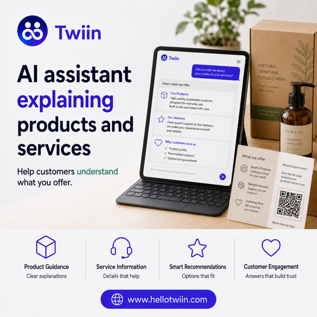 Twiin AI product support for a physical product