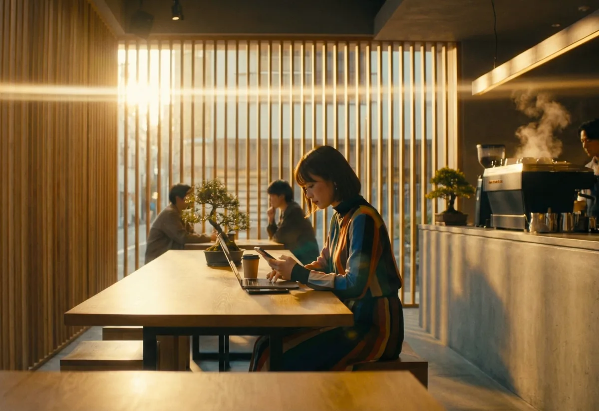 Restaurant staff serving customers